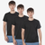 PACK X3 REMERAS NEGRAS ALGODON PEINADO