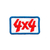 (US 1.34110FC) Patch Bordado com Fecho de Contato 4X4