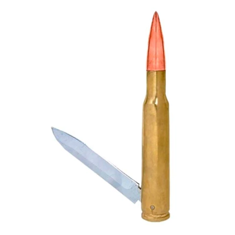 (US 1.BM80104) Canivete Projétil .50 Dourado
