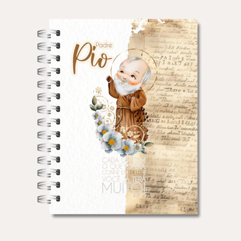 Caderno Santinhos - Padre Pio