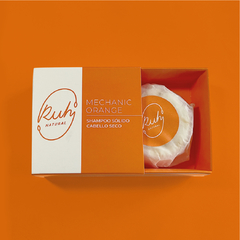 Mechanic Orange BOX - Shampoo sólido para cabello seco