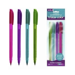 Kit 4 Canetas Tristar Color