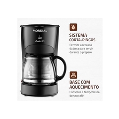 Cafeteira Elétrica Pratic 20X, Mondial, Preto, 600W, 110V - CN-01-20X na internet