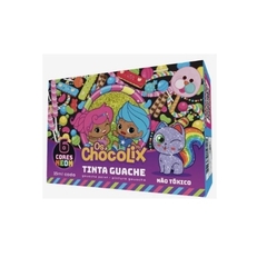 Tinta Guache Neon 6 cores com 15ml - Os Chocolix