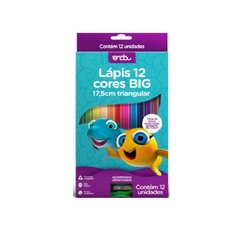 Lápis 12 Cores Big 17,5cm Triangular Com Apontador - Onda Pro