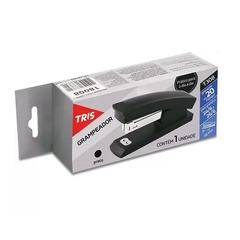 Grampeador Plastico Tris T308 Preto 26/6 P/ 20fls Unidade - comprar online