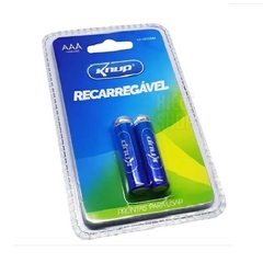 Pilha Palito Recarregável AAA 1100mAh Cartela C/2 Knup