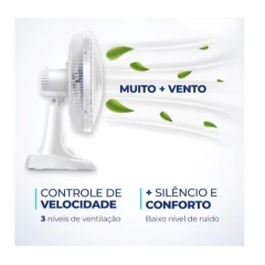 Ventilador de Mesa 40cm Mondial Super Power VSP-40-W 6 Pás 3 Velocidades Branco na internet