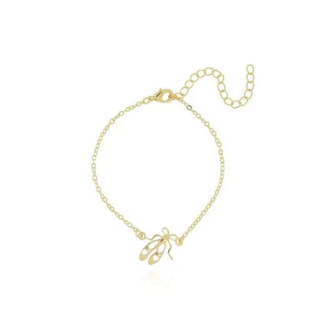 PULSEIRA PINGENTE SAPATILHA DE BAILARINA FOLHEADO A OURO 18K - comprar online