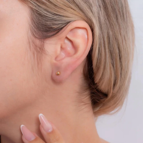 BRINCO DE BOLINHA LISA (4MM)