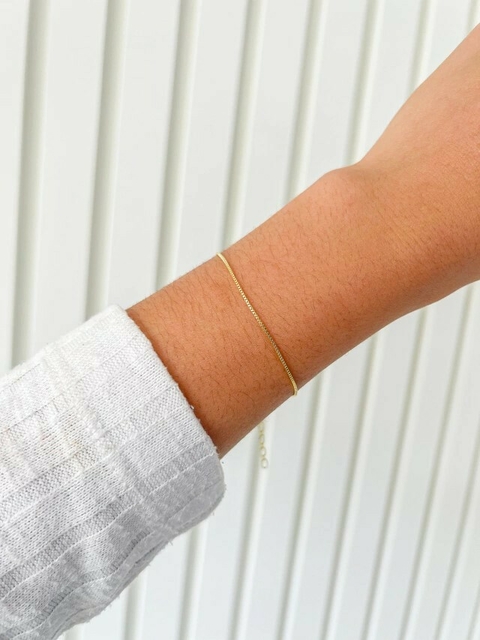 Pulseira corrente veneziana folheada a ouro 18k