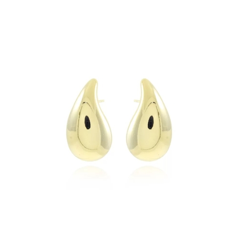 BRINCO GOTA FOLHEADO A OURO 18K