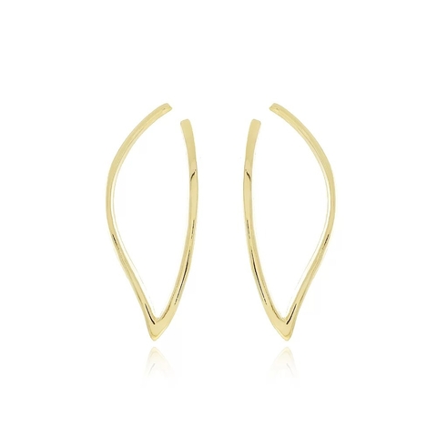 BRINCO MINIMALISTA FOLHEADO A OURO 18K