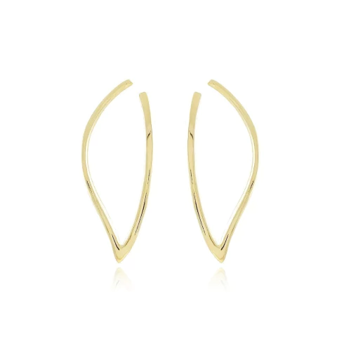 BRINCO MINIMALISTA FOLHEADO A OURO 18K