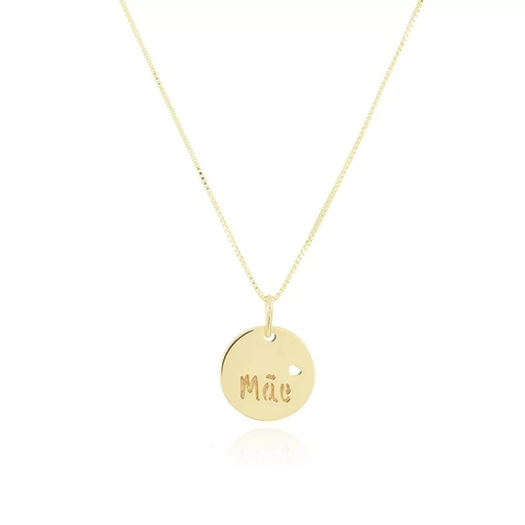 COLAR MÃE FOLHEADO A OURO 18K