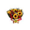 Buquê de rosas e girassóis