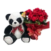 Urso panda e Begônia
