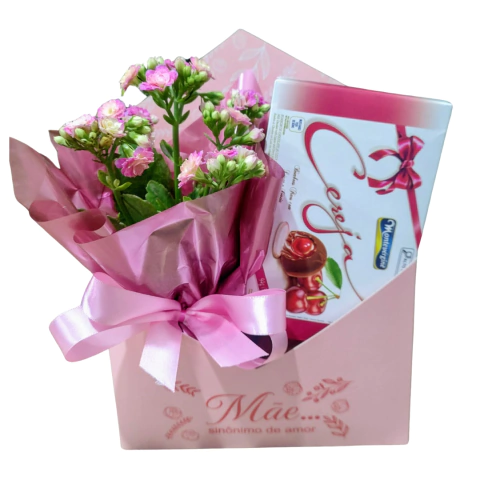 Kit Mãe Sinônimo de Amor e chocolates