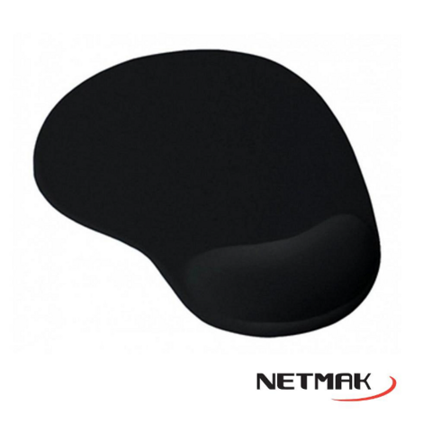 MOUSE PAD CON GEL NETMAK NEGRO