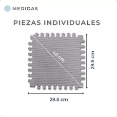 Piso Alfombra Goma Eva Encastrable Triangular Rosa