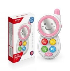 Teléfono Celular Con Luces Y Sonidos Rosa