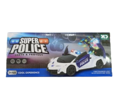 Auto Policía Con Luz Sonidos Y Movimiento