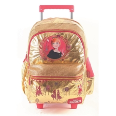 Mochila Frozen Anna Dorada Carro 16"