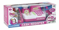Caja Registradora Rosa Con Luz Y Sonido