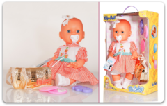 Bebe Yoly Bell Con Carterita Y Accesorios