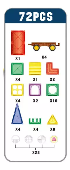 Bloques Magnéticos 72 Pz - tienda online