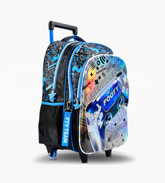 Mochila Play Termoformada Con Luz Carro 18" V/Colores