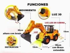 Camión Pala Excavadora Gira 360 Con Luz Y Sonido en internet