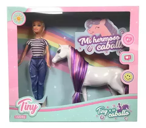 Muñeca Tiny Y Su Caballo