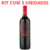 VINHO U UNDURRAGA VALLE CENTRAL RED BLEND 750ML TINTO KIT COM 3 - loja online