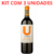 VINHO U UNDURRAGA VALLE CENTRAL CABERNET SAUVIGNON 750ML TINTO KIT COM 3 - loja online