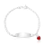 Pulseira Com Nome Coração Vermelho