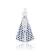 Pingente Nossa Senhora Aparecida Pedras Azul Safira 3cm