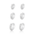 Trio Brincos Argola 3 Fileiras Cravejadas - comprar online