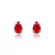 Brinco Gota Zircônia 6x9mm Vermelha