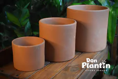 Maceta de cerámica cilíndrica - comprar online