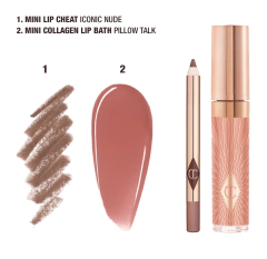 **PRE ORDEN** Charlotte Tilbury-New Mini Glossy Pink Lip Gloss + Lip Liner Set - comprar en línea