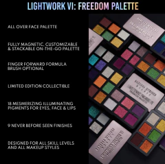 **PRE ORDEN** Danessa Myricks- LIGHTWORK VI The Freedom Palette: Magnetic, Customizable, Stackable Palette with Illuminating Pigments for Eye, Face & - Beauty Glam by Kar