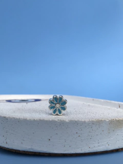 Berloque Passante Florzinha Azul Claro na internet