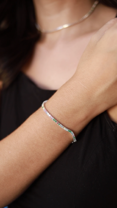 Pulseira Riviera Colorida Prata na internet