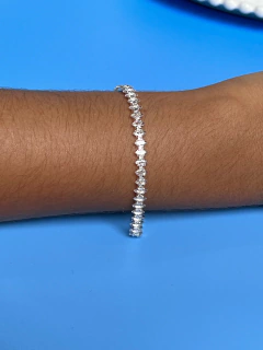 Pulseira Zircônias Prata