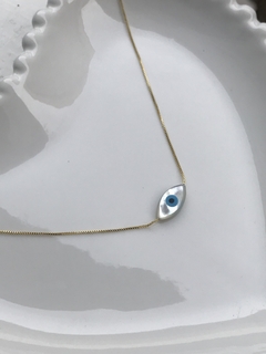 Pulseira Olho Grego Madrepérola Ouro - comprar online