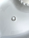 Piercing de Furo Argolinha Cravejada Prata