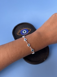 Pulseira Olho Grego Prata
