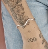Bracelete Ondas Regulável Prata