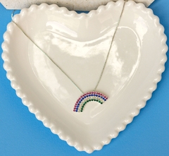 Colar Arco Iris Prata e Dourado